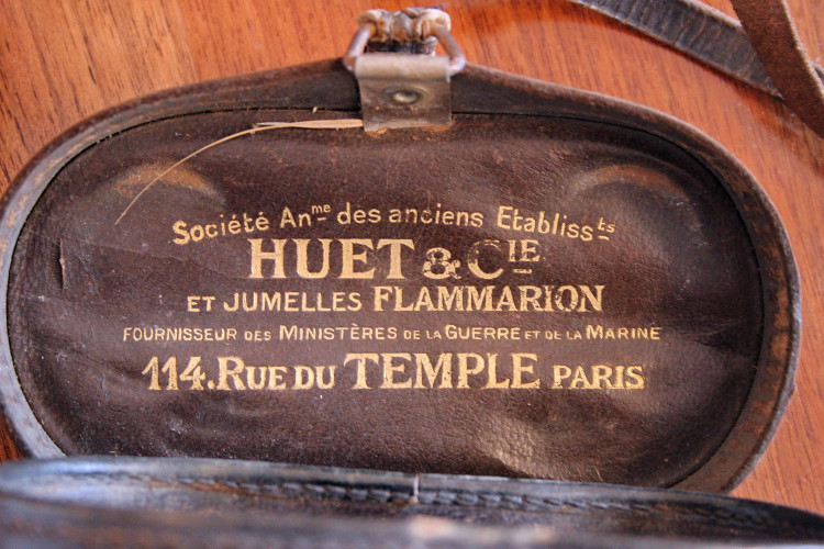 Французский полевой бинокль Huet Paris с оригинальным кофром
