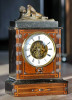 Редкие антикварные настольные часы "скелетон" (Франция, 19 век) - Лучшая идея ценного VIP подарка на юбилей или новый год - редкие антикварные Французские настольные часы-скелетон с фигуркой "ангелочек" на мраморном основании