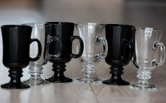 Винтажный набор чашек irish coffee «Шахматы» из США
