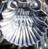 Антикварная икорница, набор для икры - серебро, Англия Birmingham, конец 19 века - Пробирные клейма антикварного набора для дессерта - серебро, Англия Birmingham, конец 19 века