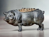 Антикварная подушечка для иголок в форме свиньи - шпиатр, Англия, 19 век - Антикварная подушечка для иголок в форме свиньи - шпиатр, Англия, 19 век