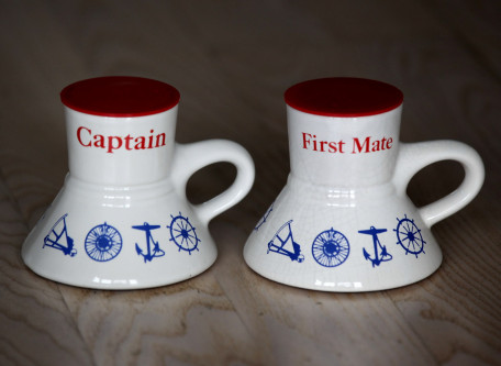 Комплект яхтенных чашек-непроливаек «капитан и первый помощник»