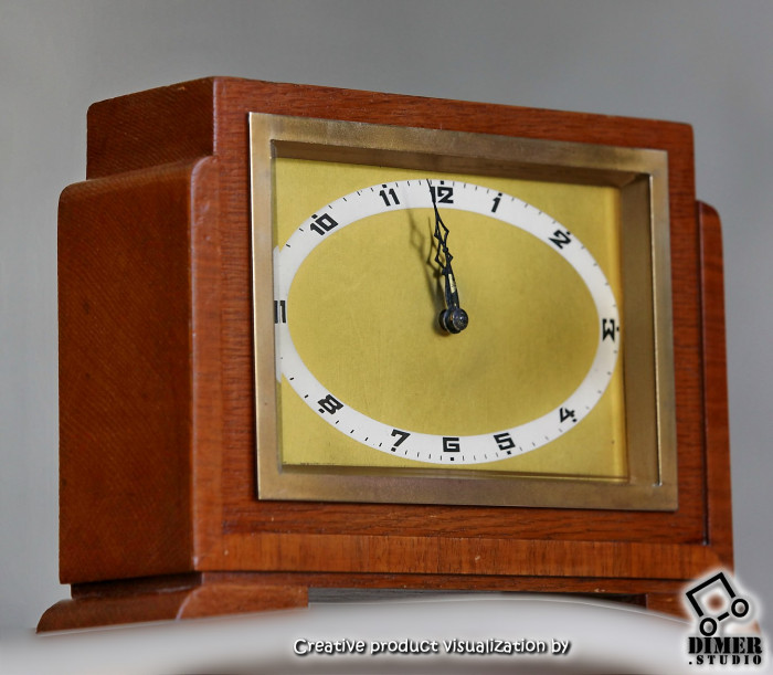 Кабинетные винтажные ретро часы середины 20 века в массиве дуба Кабинетные настольные часы с будильником середины 20 века в стиле "Ретро". Оригинальный бизнес сувенир, ценный подарок руководителю, подарок партнеру. Быстрая курьерская доставка по Москве и области.
